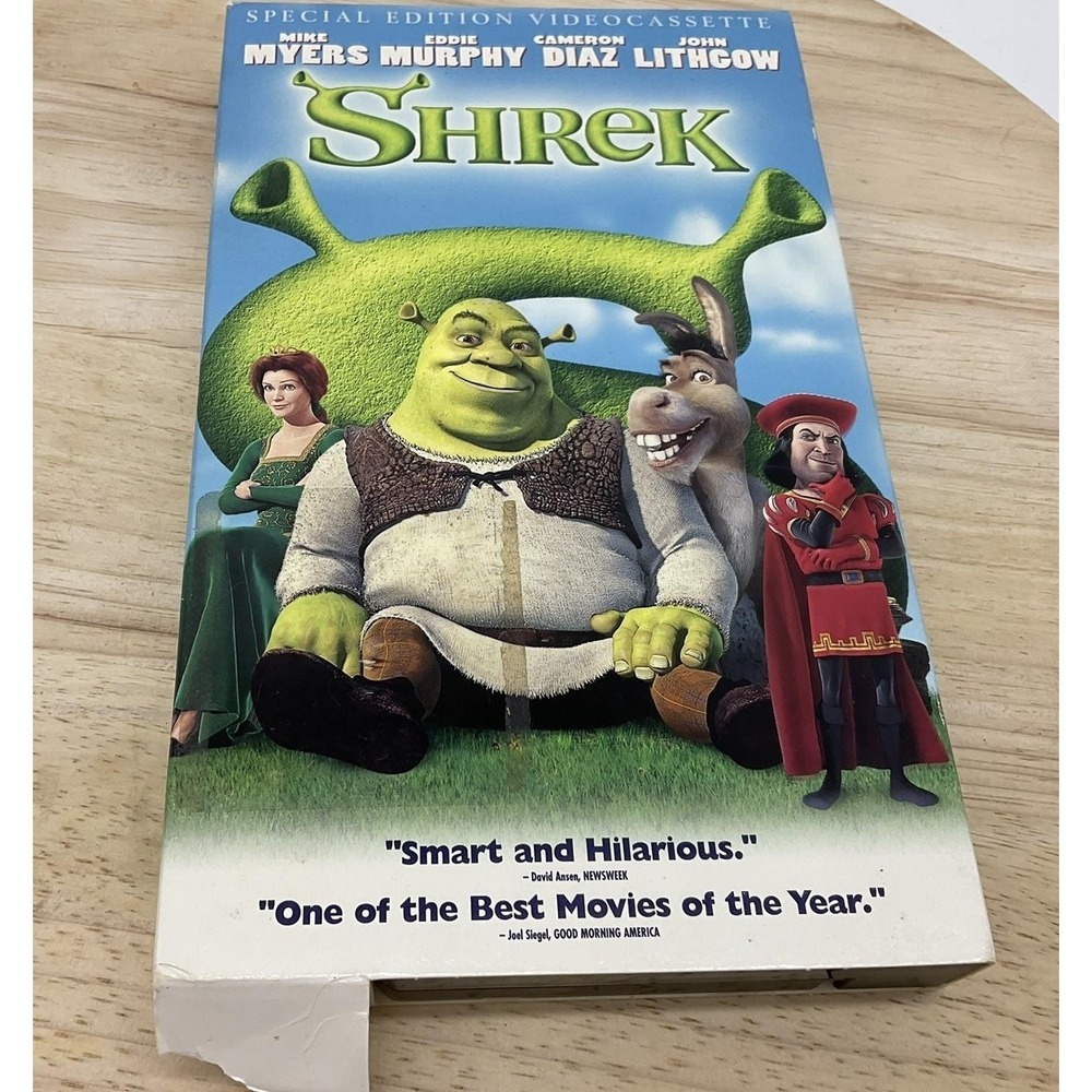 Shrek Special Edition VHS 2001 DreamWorks Animated Family Movie PG Videocassette